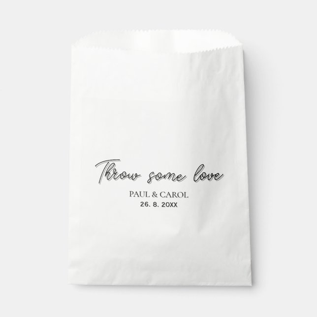 Bolsa De Papel Boda Confetti - Elegant & Fun Celebration Toss (Anverso)