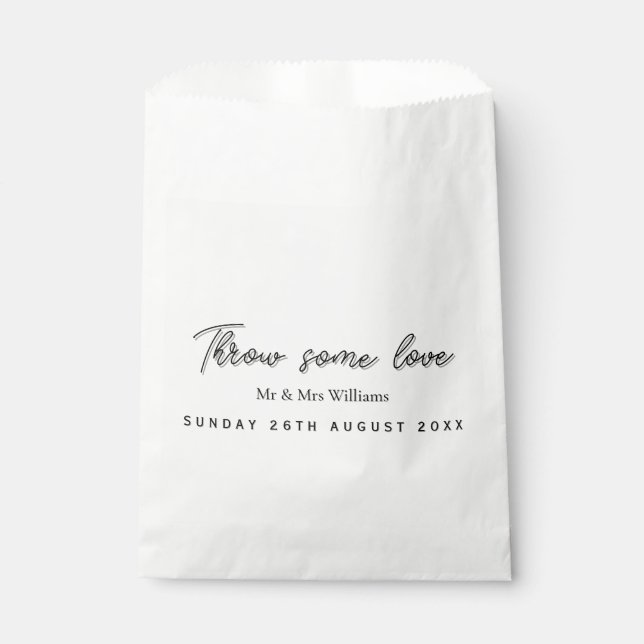 Bolsa De Papel Boda Confetti - Elegant & Fun Celebration Toss (Anverso)