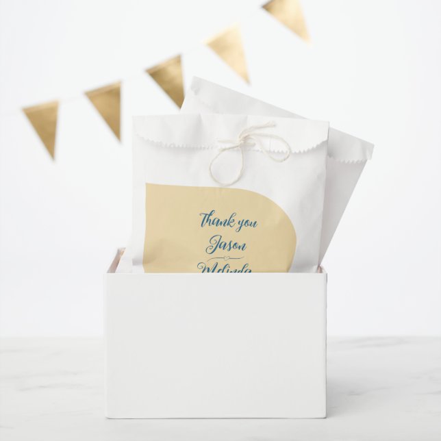 Bolsa De Papel Boda Costera de Playa Tropical Moderna (Fiesta)