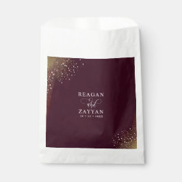 Bolsa De Papel Boda Crimson Profundo de Noche Starry