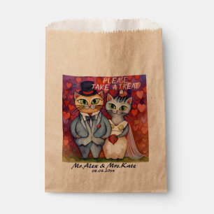 Bolsa De Papel Boda Cute Cat