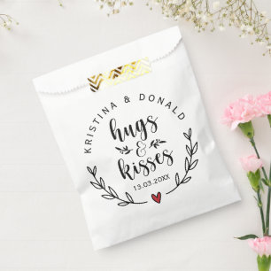 Bolsa De Papel Boda de abrazos y besos rusos   Bridal Shower Favo