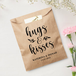 Bolsa De Papel Boda de abrazos y besos rusos Ducha de novia
