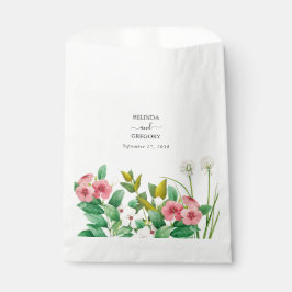 Bolsa De Papel Boda de acuarela de Wildflowers Periwinkle