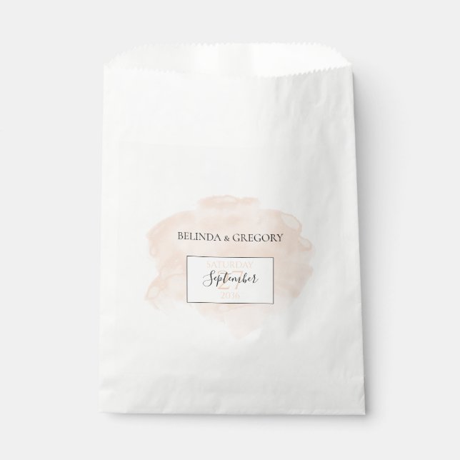 Bolsa De Papel Boda de acuarela elegante (Anverso)