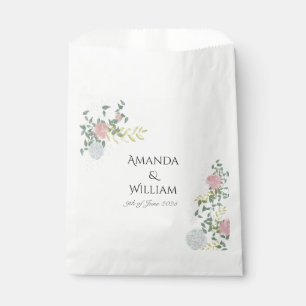 Bolsa De Papel Boda de Acuarela Floral Fina