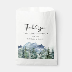 Bolsa De Papel Boda de acuarela salvaje gracias