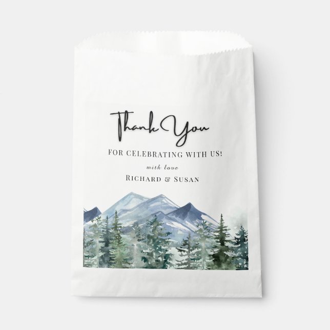 Bolsa De Papel Boda de acuarela salvaje gracias (Anverso)