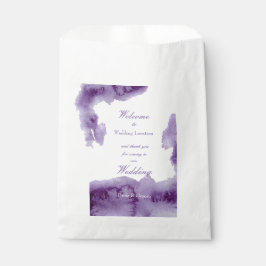 Bolsa De Papel Boda de acuarela ultra violeta elegante