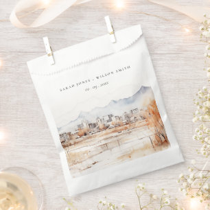 Bolsa De Papel Boda de acuarela Utah de Salt Lake City