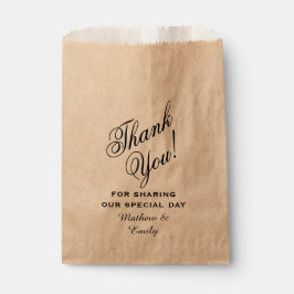 Bolsa De Papel Boda de agradecimiento personalizado