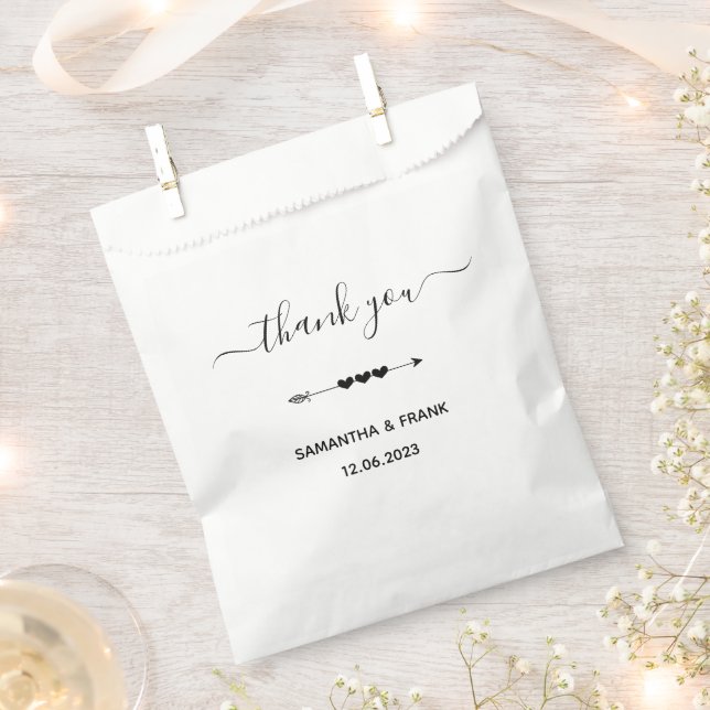 Bolsa De Papel Boda de agradecimiento personalizado (Cortado)