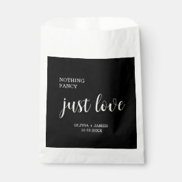 Bolsa De Papel Boda de amor sin nada elegante negro
