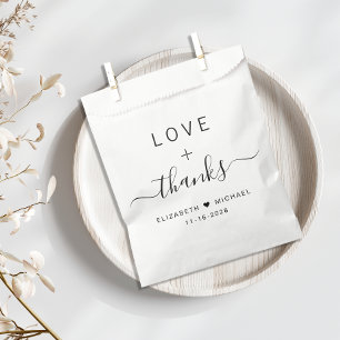 Bolsa De Papel Boda de Amor y Gratitud