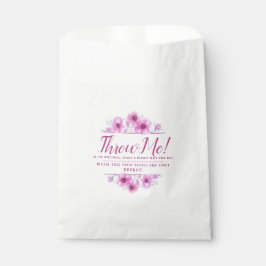 Bolsa De Papel Boda de arte de flores anémicas rosadas me lanza p