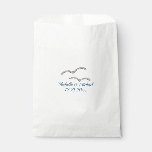 Bolsa De Papel Boda de Beach Dune Romance (Anverso)