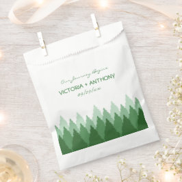 Bolsa De Papel Boda de bosques de la gama de bosques verdes