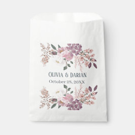 Bolsa De Papel Boda de Bouquet Floral de Primavera Rosa Gracias