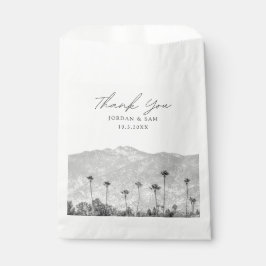 Bolsa De Papel Boda de California Boho Photo Black & White