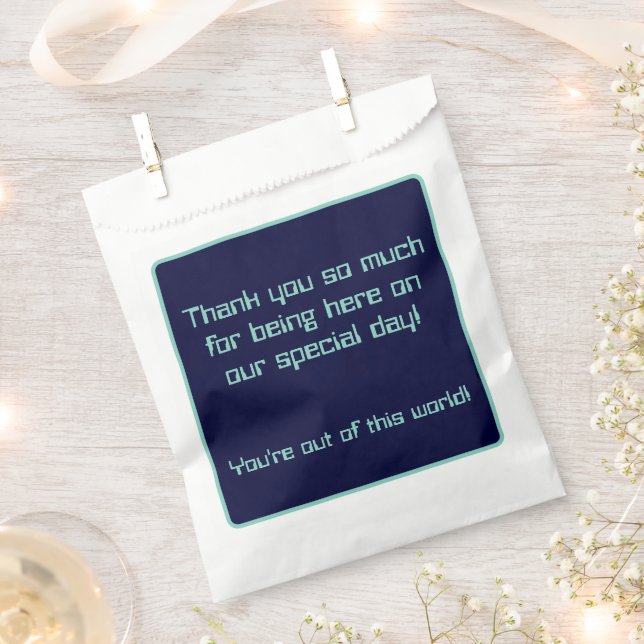 Bolsa De Papel Boda de Ciencia Ficción Galáctica (Cortado)