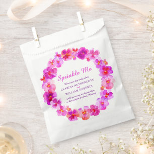 Bolsa De Papel Boda de color de agua rosada pana me arruga confet