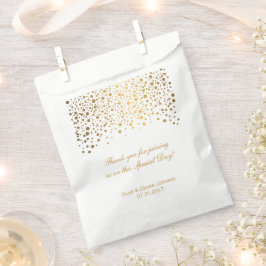 Bolsa De Papel Boda de Confetti Gold