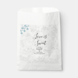 Bolsa De Papel Boda de copo de nieve en invierno