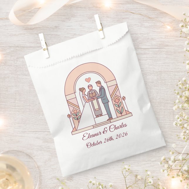 Bolsa De Papel Boda de Cuento de Hadas Art Déco (Cortado)