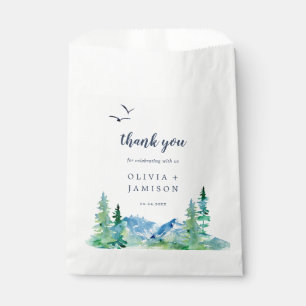 Bolsa De Papel Boda de Destino de Montaña Rocosa Gracias
