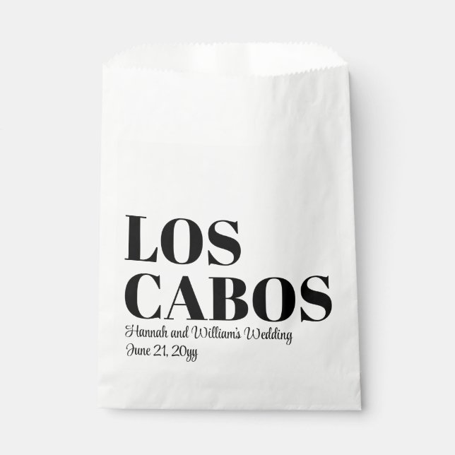 Bolsa De Papel Boda de destino personalizado Bienvenidos a Los Ca (Anverso)