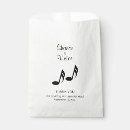 Bolsa De Papel Boda de diseño musical Gracias