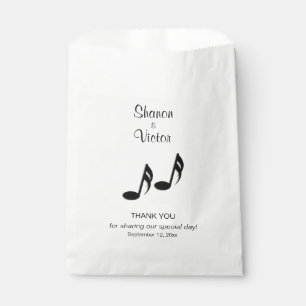 Bolsa De Papel Boda de diseño musical Gracias