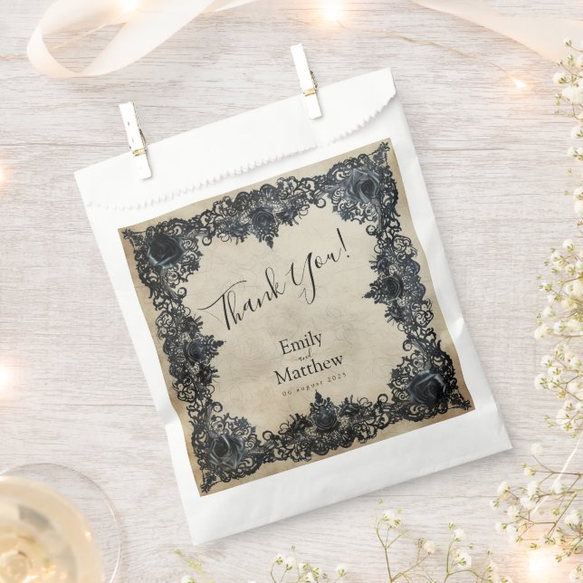 Bolsa De Papel Boda de Elegancia Gótica de Victoria (Cortado)