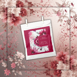 Bolsa De Papel boda de floración rosa abstracto floral