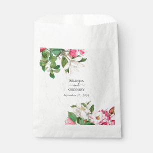 Bolsa De Papel Boda de flores de acuarela de Magnolia