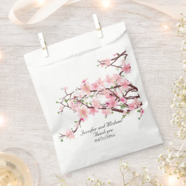 Bolsa De Papel Boda de flores de cerezo personalizado gracias