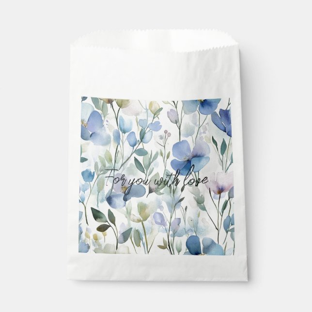 Bolsa De Papel Boda de flores moradas bonitas (Anverso)
