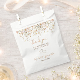 Bolsa De Papel Boda de flores silvestres marfil y rubor