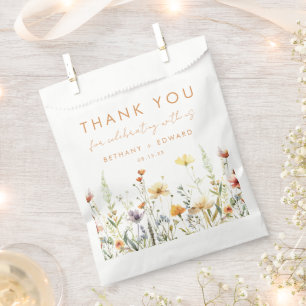 Bolsa De Papel Boda de flores silvestres rusas
