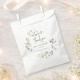 Bolsa De Papel Boda de flores silvestres simples de moda