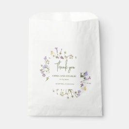 Bolsa De Papel Boda de flores silvestres simples de moda