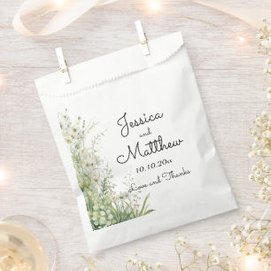 Bolsa De Papel Boda de flores verdes Dusty Sage Green