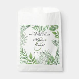 Bolsa De Papel Boda de follaje acuático