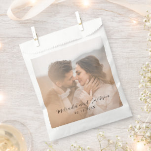 Bolsa De Papel Boda de Foto Moderna