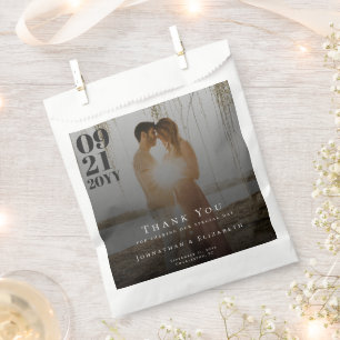 Bolsa De Papel Boda de fotografía negrita negrita Minimalista neg