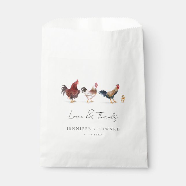 Bolsa De Papel Boda de gallo de pollo ruso (Anverso)