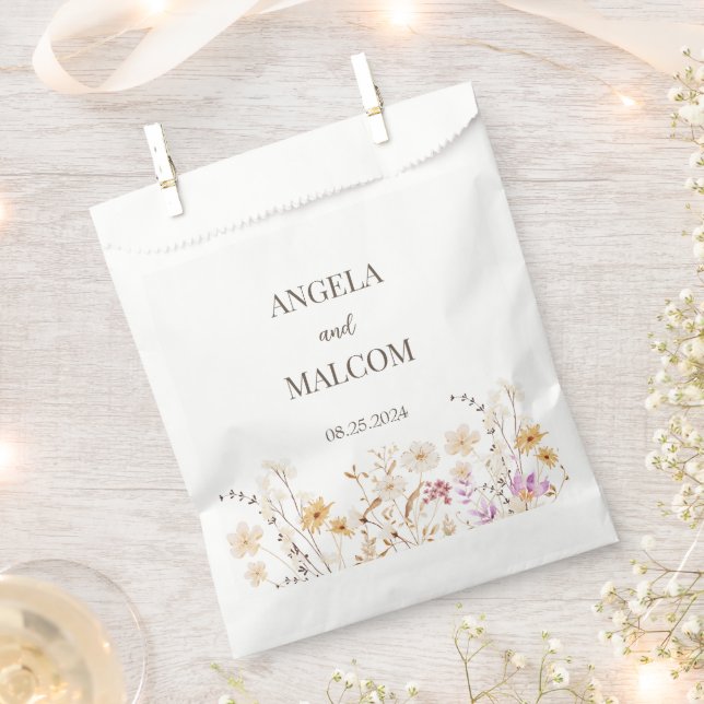 Bolsa De Papel Boda de Garden Blooms (Cortado)