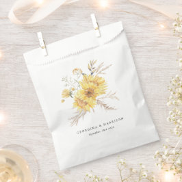 Bolsa De Papel Boda de girasol de verano tardío