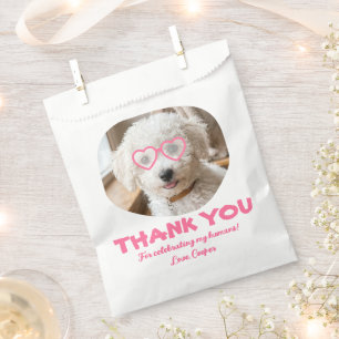 Bolsa De Papel Boda de Golosinas para Perritos Foto de Gracias Pe