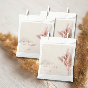 Bolsa De Papel Boda de Grass Rustic Pampas Gracias